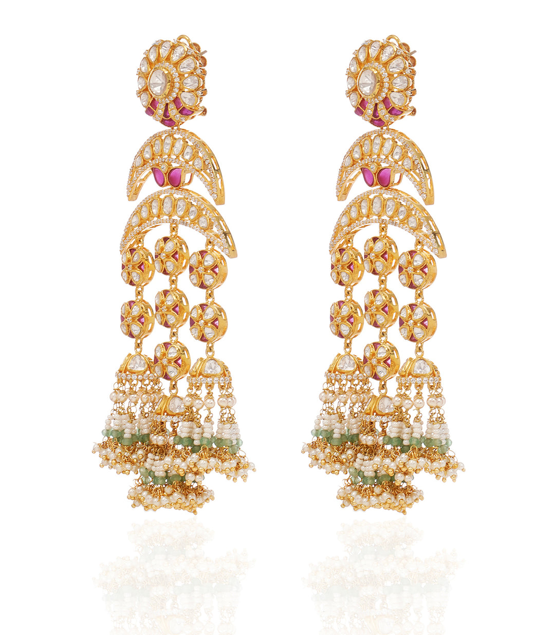TANIA GREEN MOSINATE STATEMENT EARRING