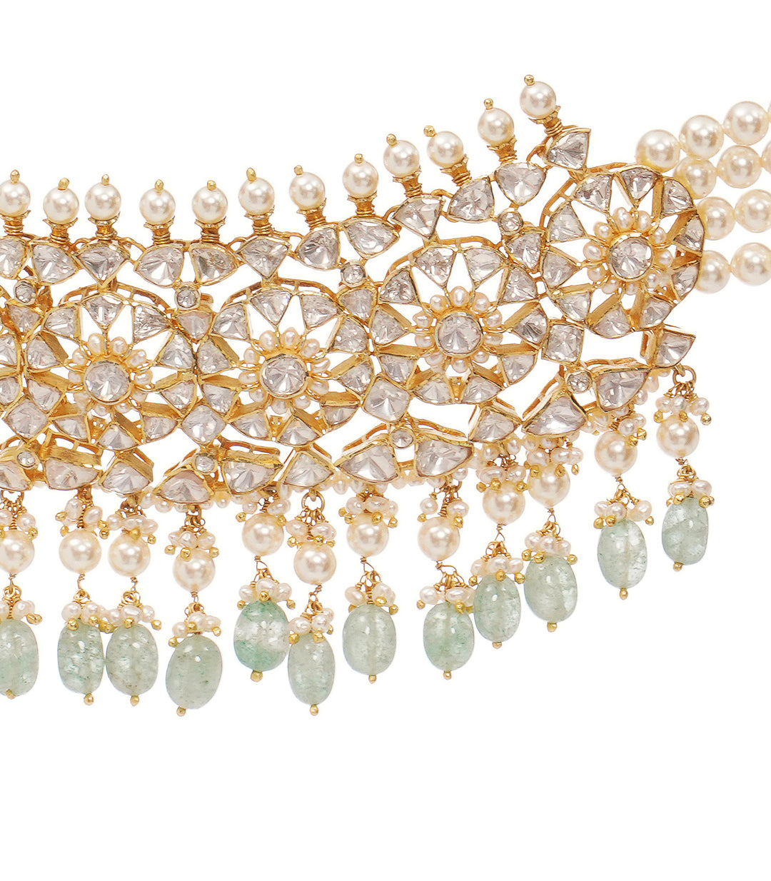 AVIKA GREEN MOISSANITE  NECKLACE SET