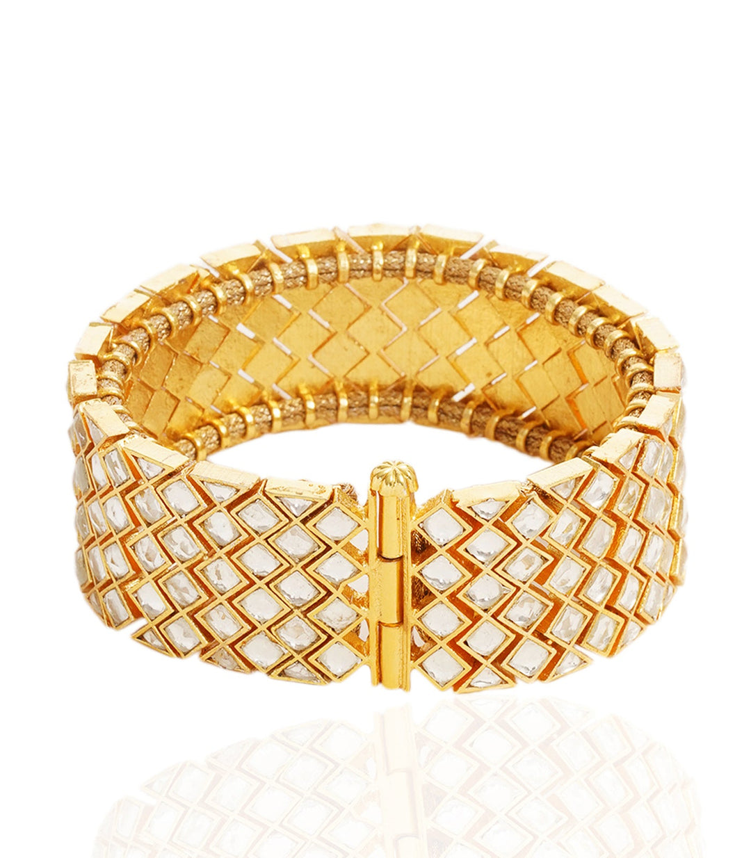 KOMAL WHITE KUNDAN BANGLES