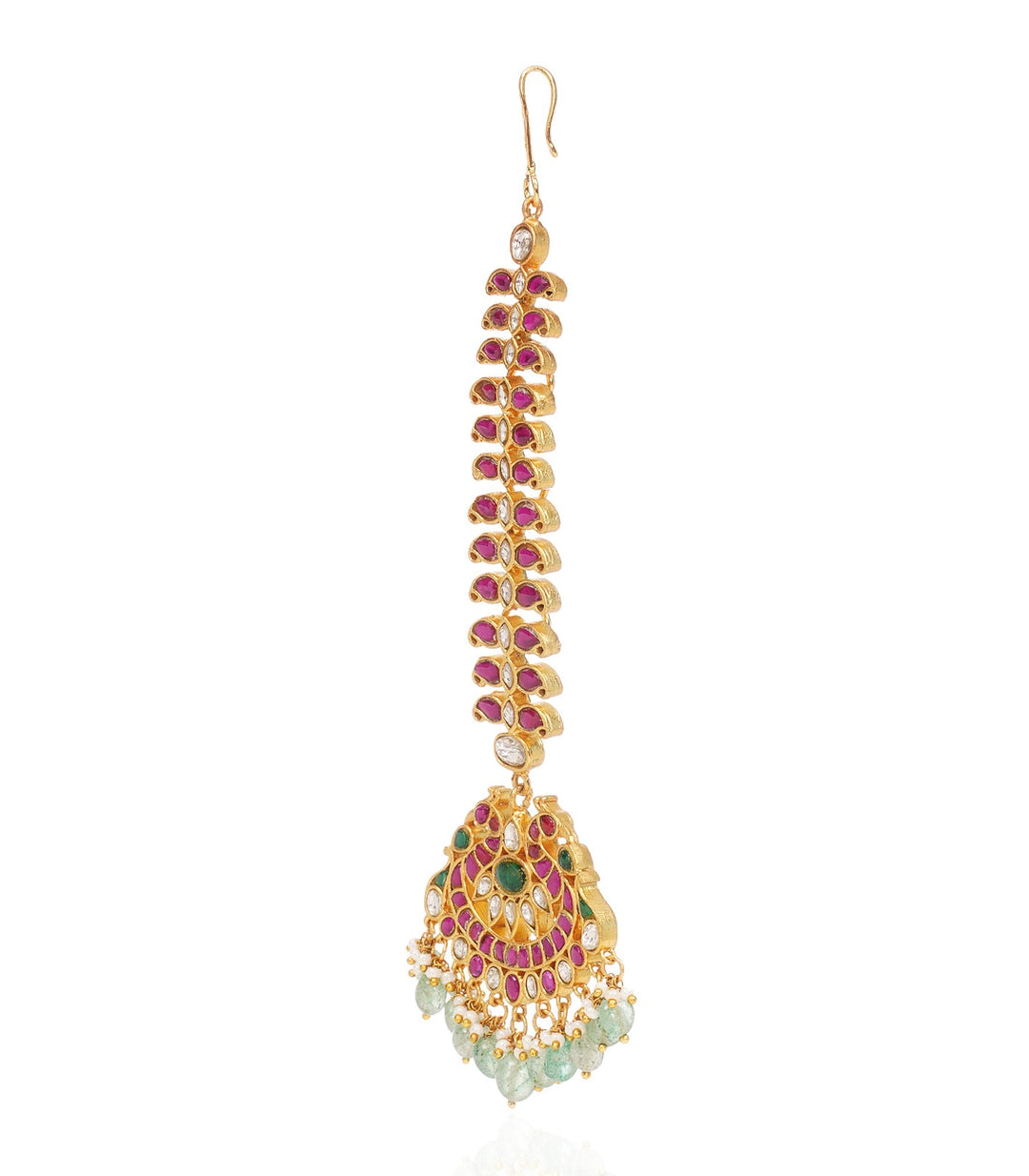 NAYA RED & GREEN KUNDAN TIKA
