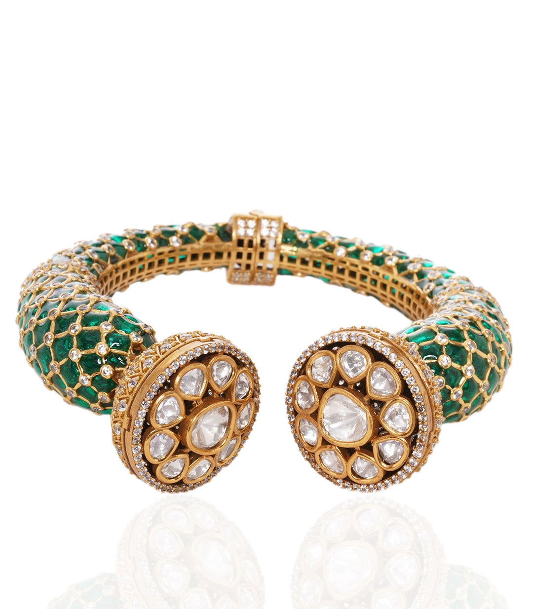 LASHIKA GREEN POLKI BANGLES