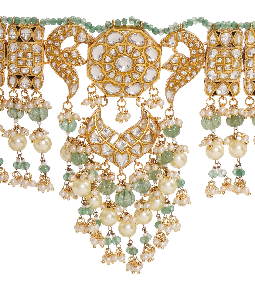 AAYRA GREEN KUNDAN NECKLACE SET
