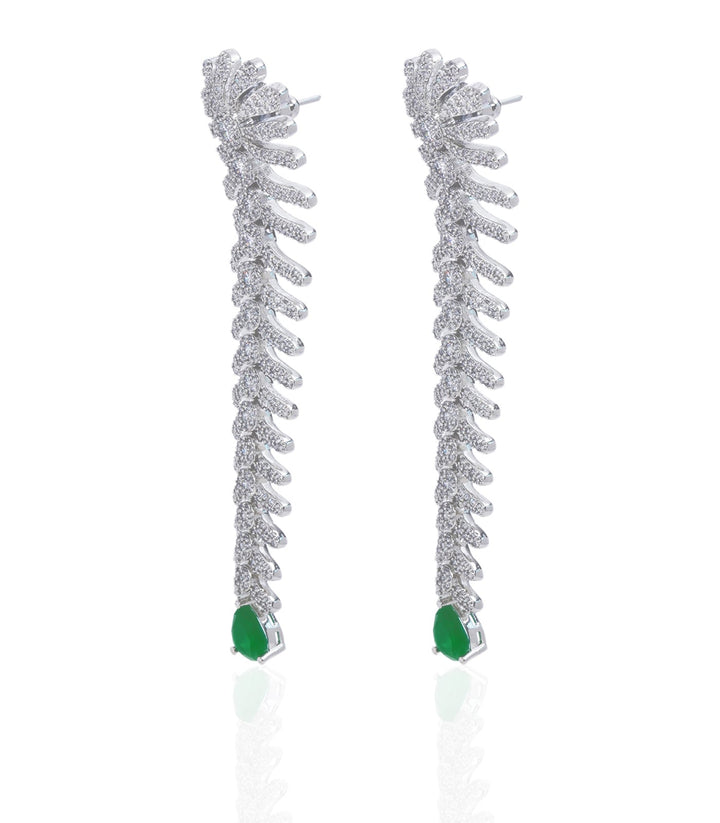 PRISHA GREEN ZIRCON ZIRCON EARRING