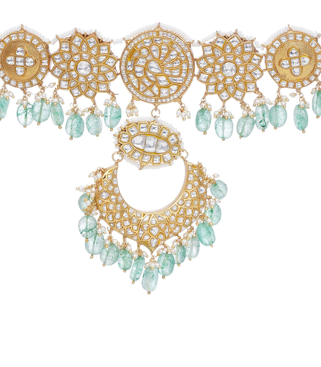 WRIDHI GREEN KUNDAN CHOKER