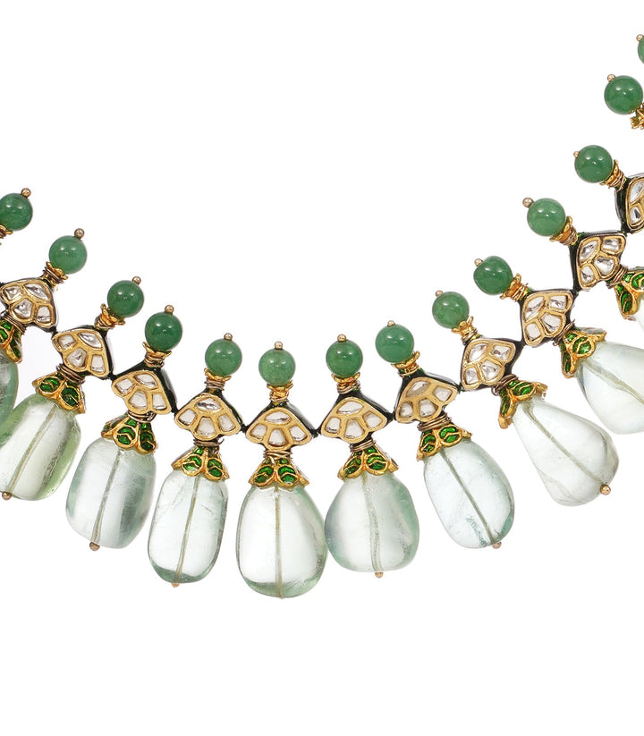 BRINDA GREEN KUNDAN CHOKER