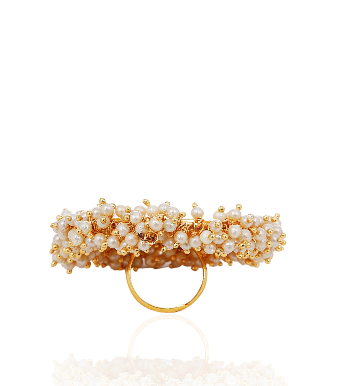ZAINA WHITE KUNDAN RING
