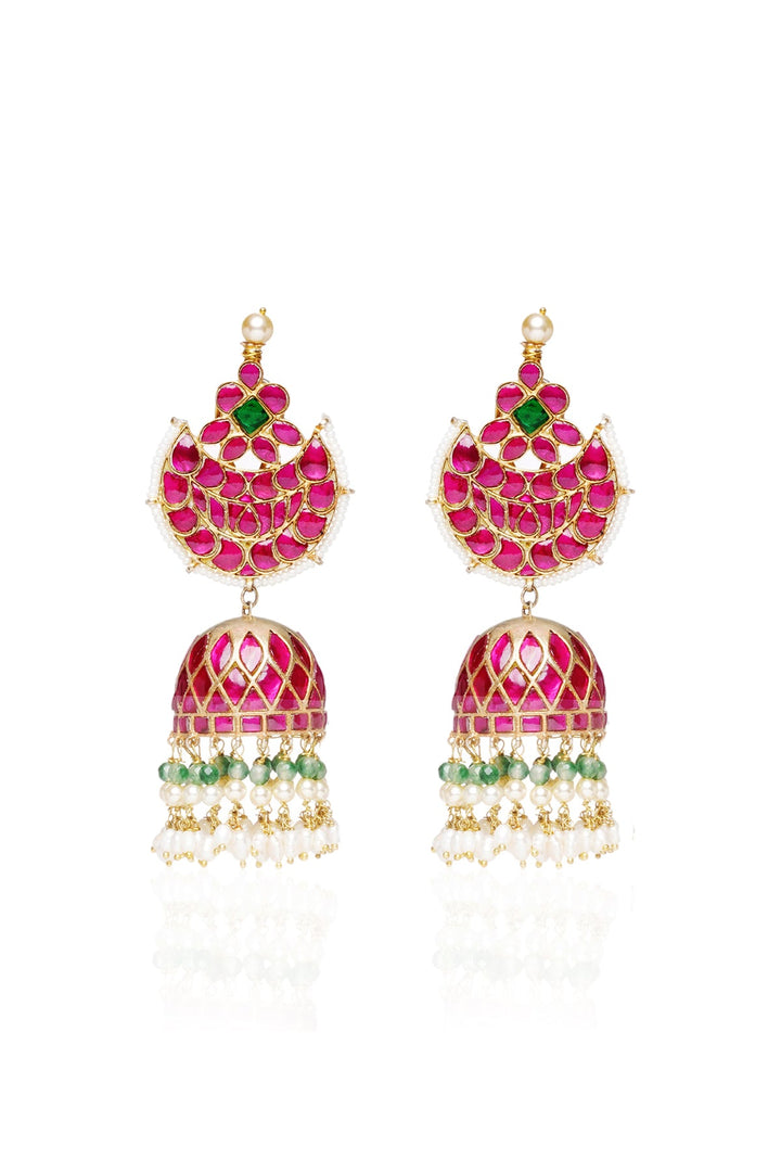 Mandana Red & Green Jhumka