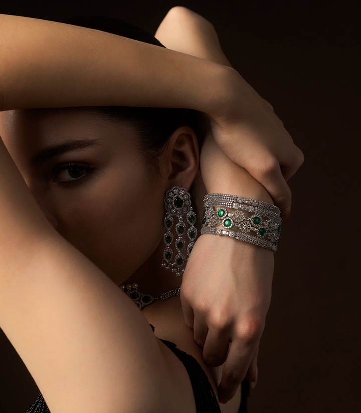 YANA GREEN ZIRCON BANGLES
