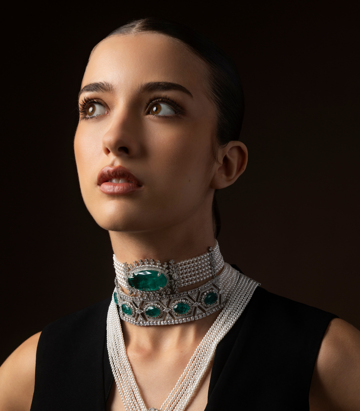 PRISHA GREEN ZIRCON CHOKER