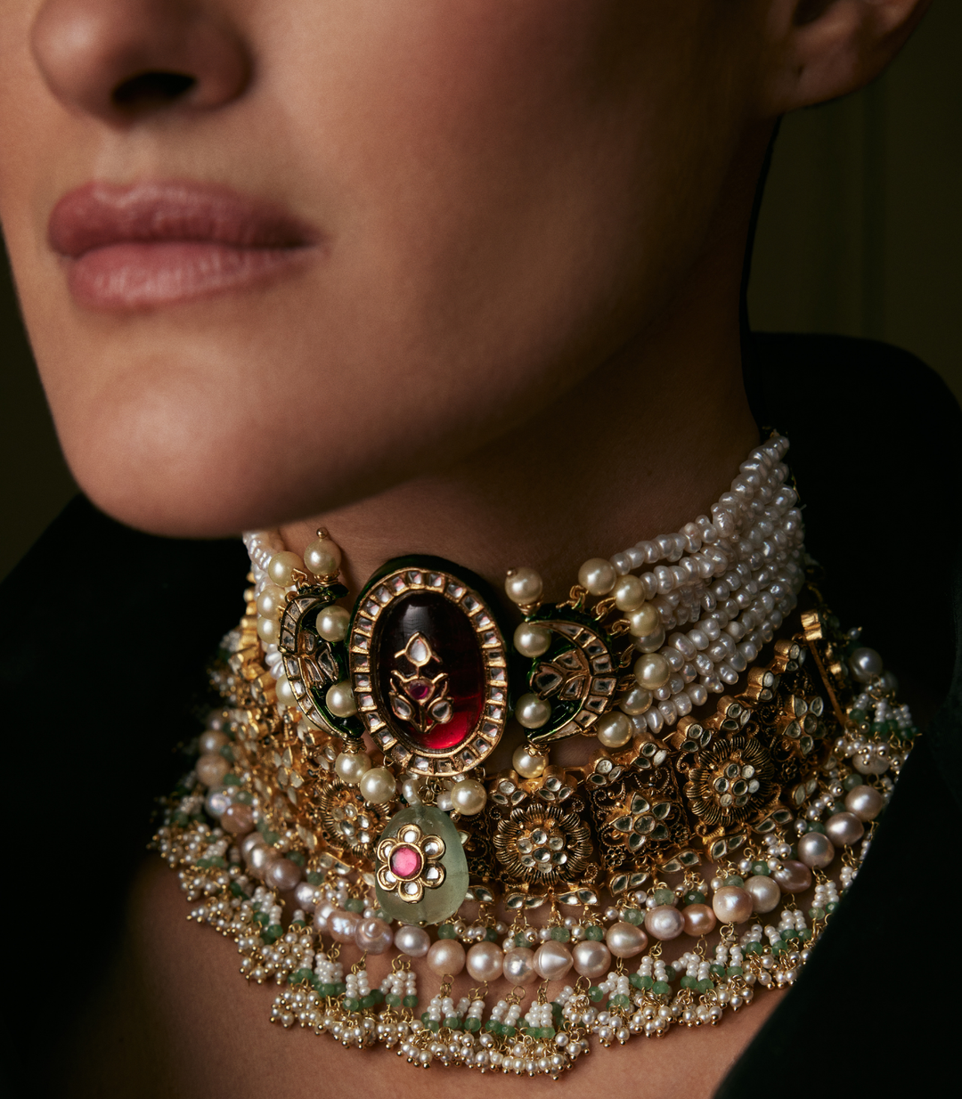 INDALI RED KUNDAN CHOKER