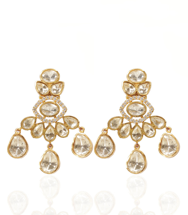 NANCY GOLD PLATED POLKI NECKLACE SET