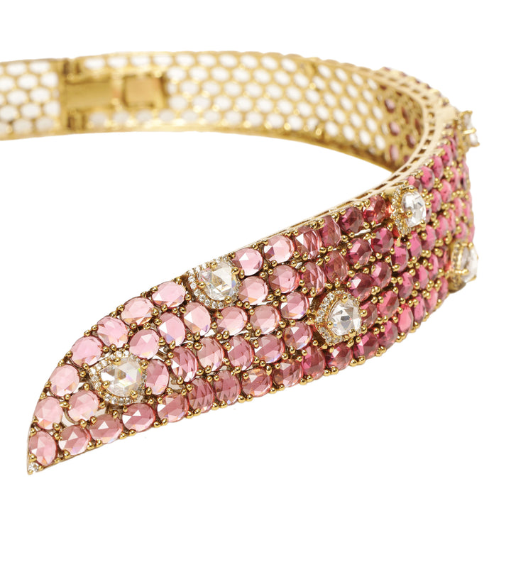 MISHKA PINK ZIRCON NECKLACE SET