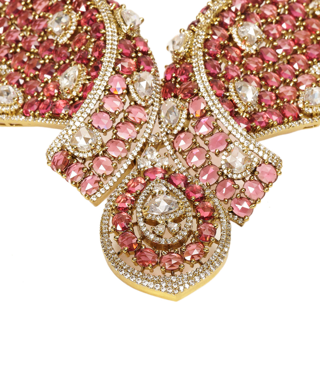 RIYANA PINK ZIRCON NECKLACE SET