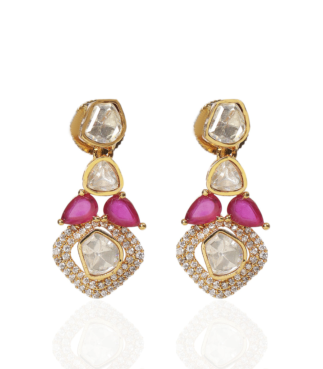 NIHARIKA RUBY POLKI NECKLACE SET