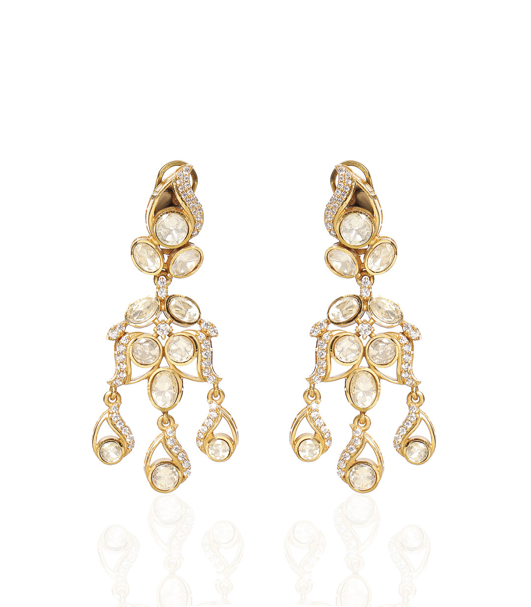 ELENA GOLD PLATED POLKI NECKLACE SET