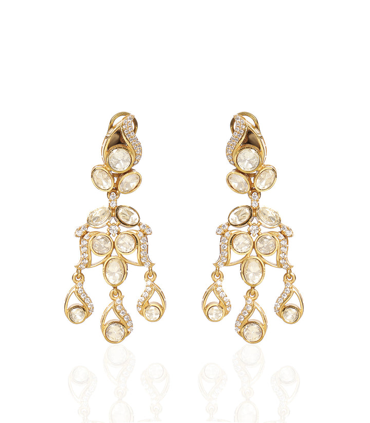 ELENA GOLD PLATED POLKI NECKLACE SET