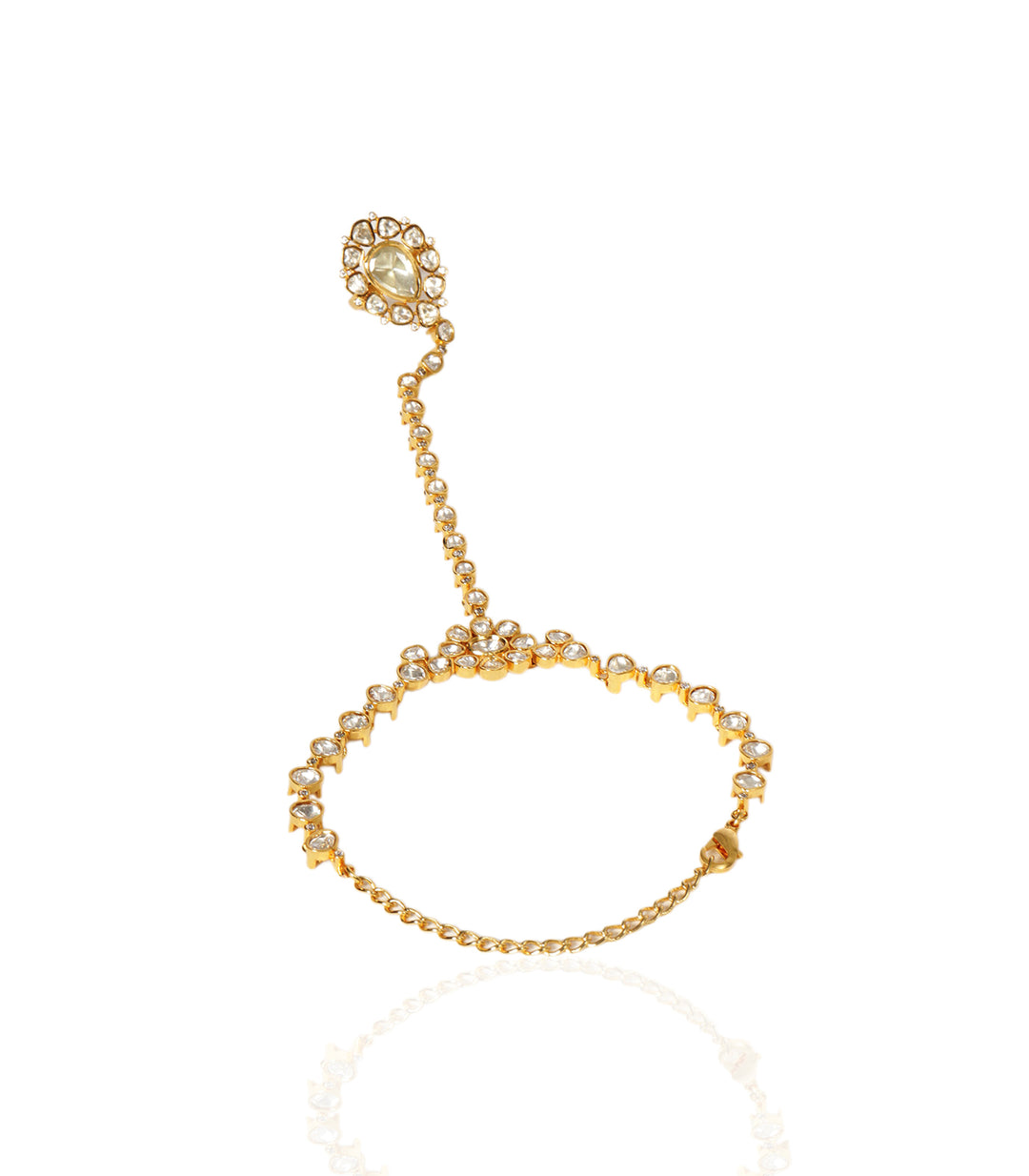 SAMAR GOLD PLATED MOISSANITE HATHPHOOL