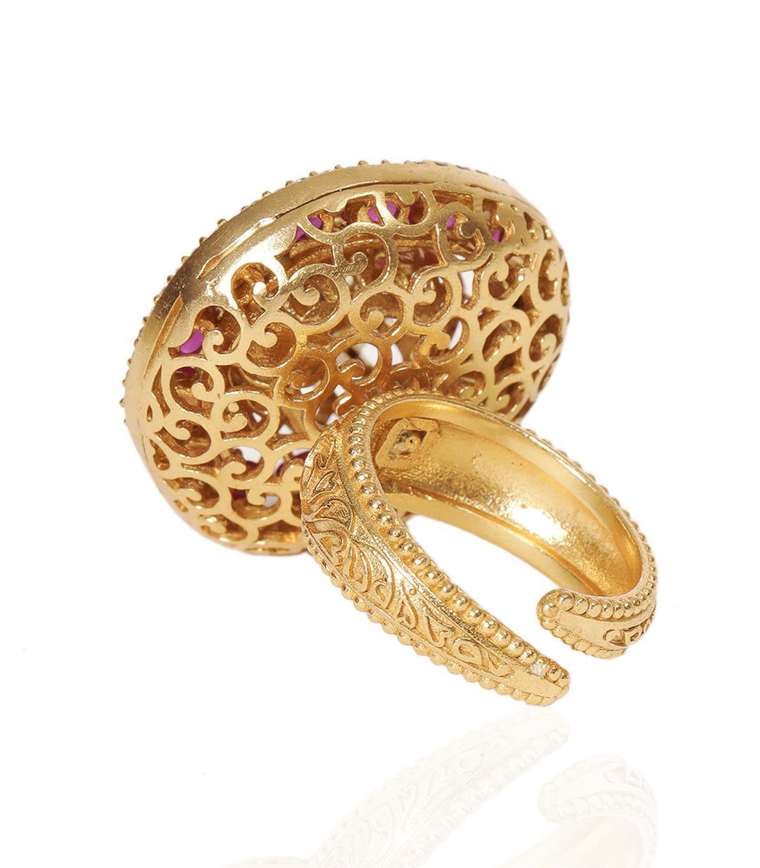 BHARGAVI RUBY MOISSANITE RING