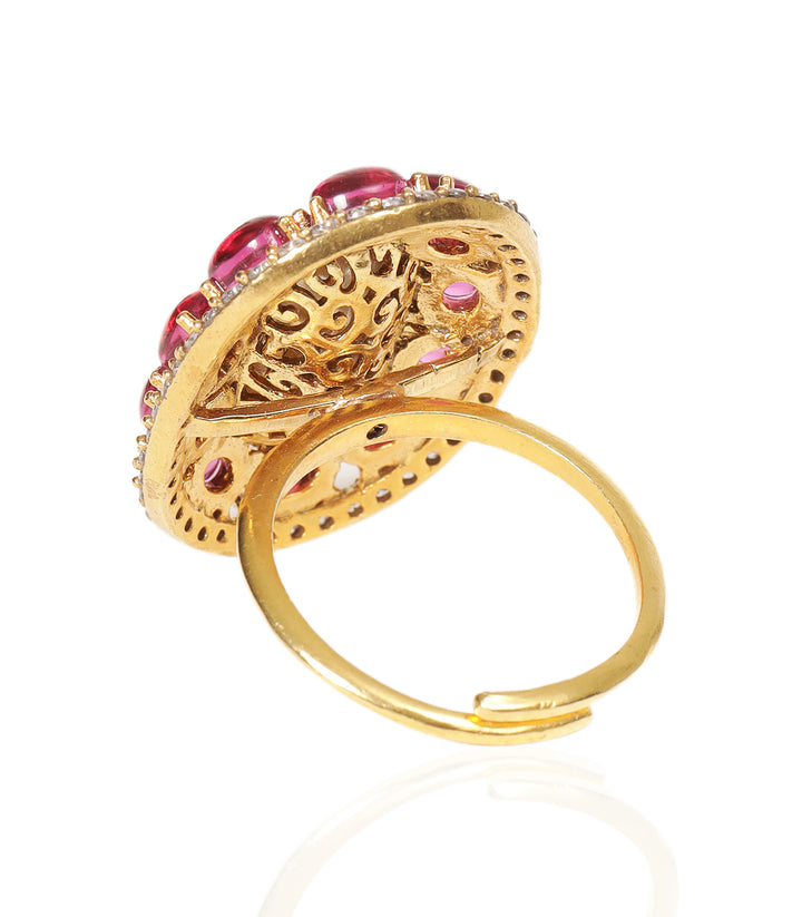 MOHAN RED MOISSANITE RING
