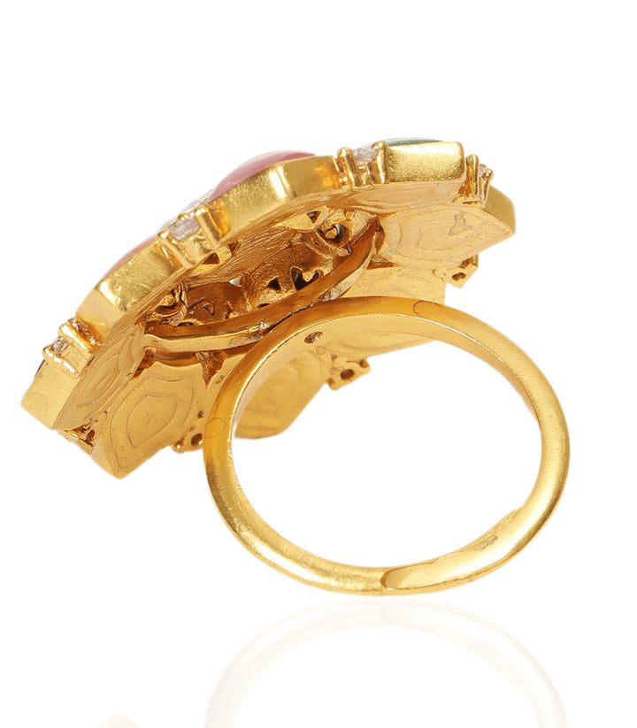 VISHAL MULTI COLOR POLKI RING