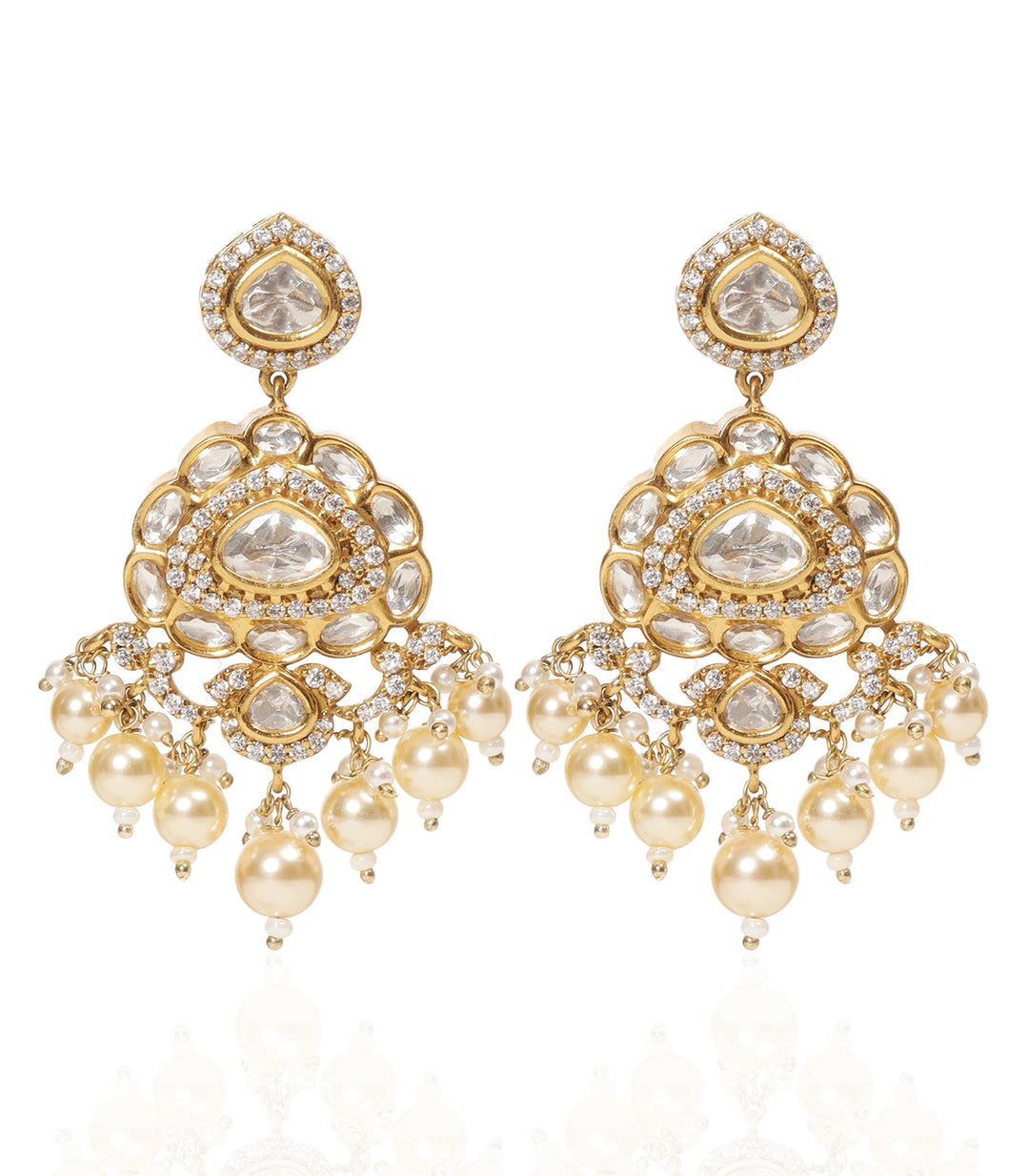 RUHI GOLD PLATED POLKI NECKLACE SET