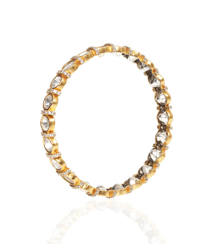 DEVIKA ANTIQUE FINISH POLKI BANGLES