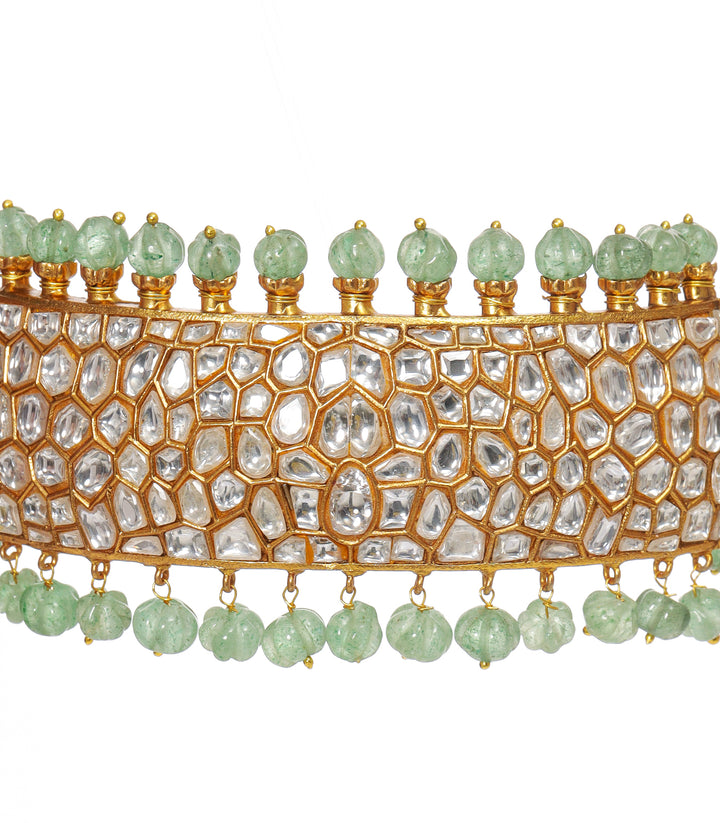 VANI GREEN KUNDAN CHOKER SET