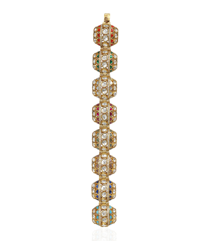 AMBIKA NAVRATAN POLKI BRACELET