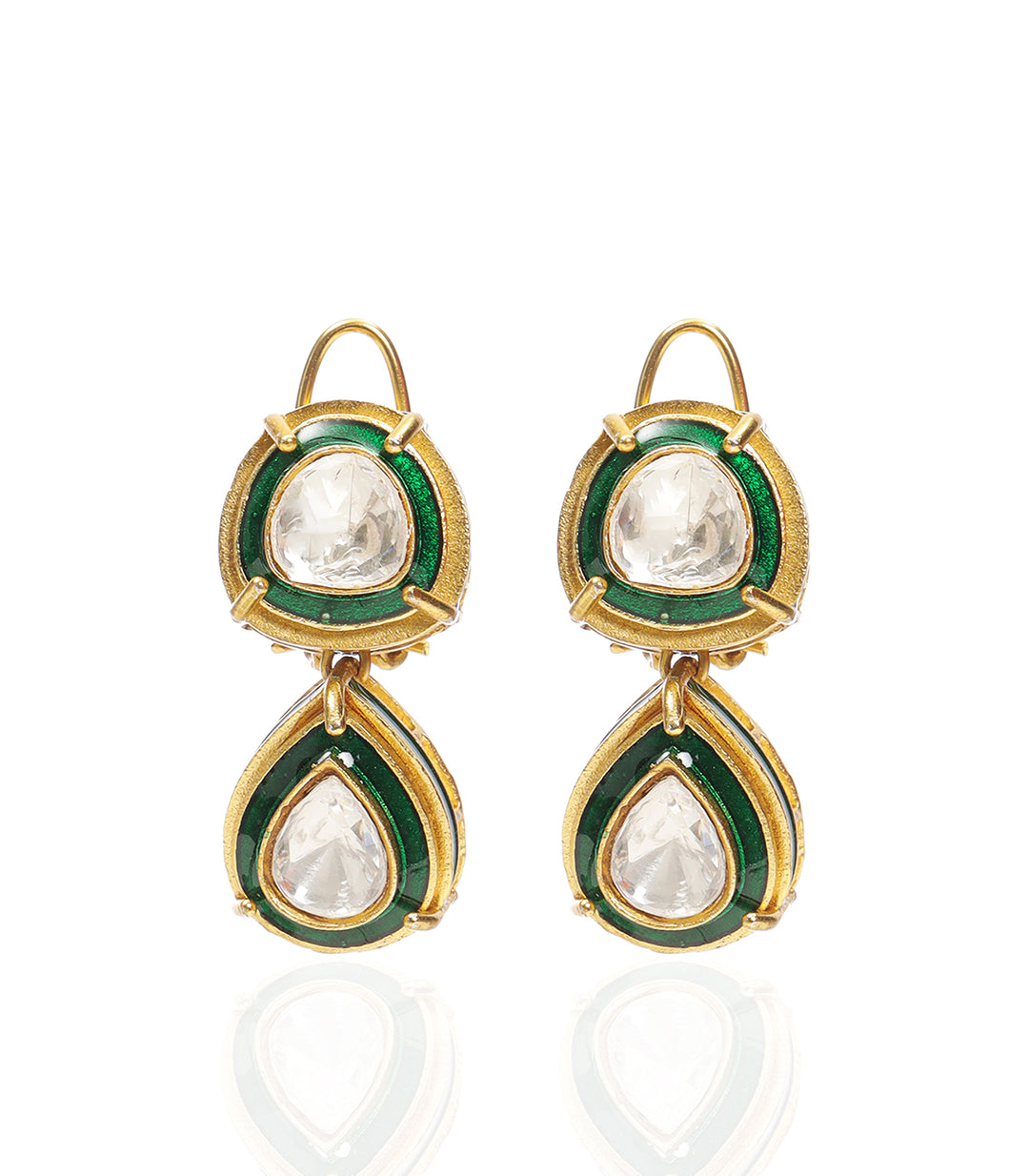 CHITRANI GREEN POLKI NECKLACE SET