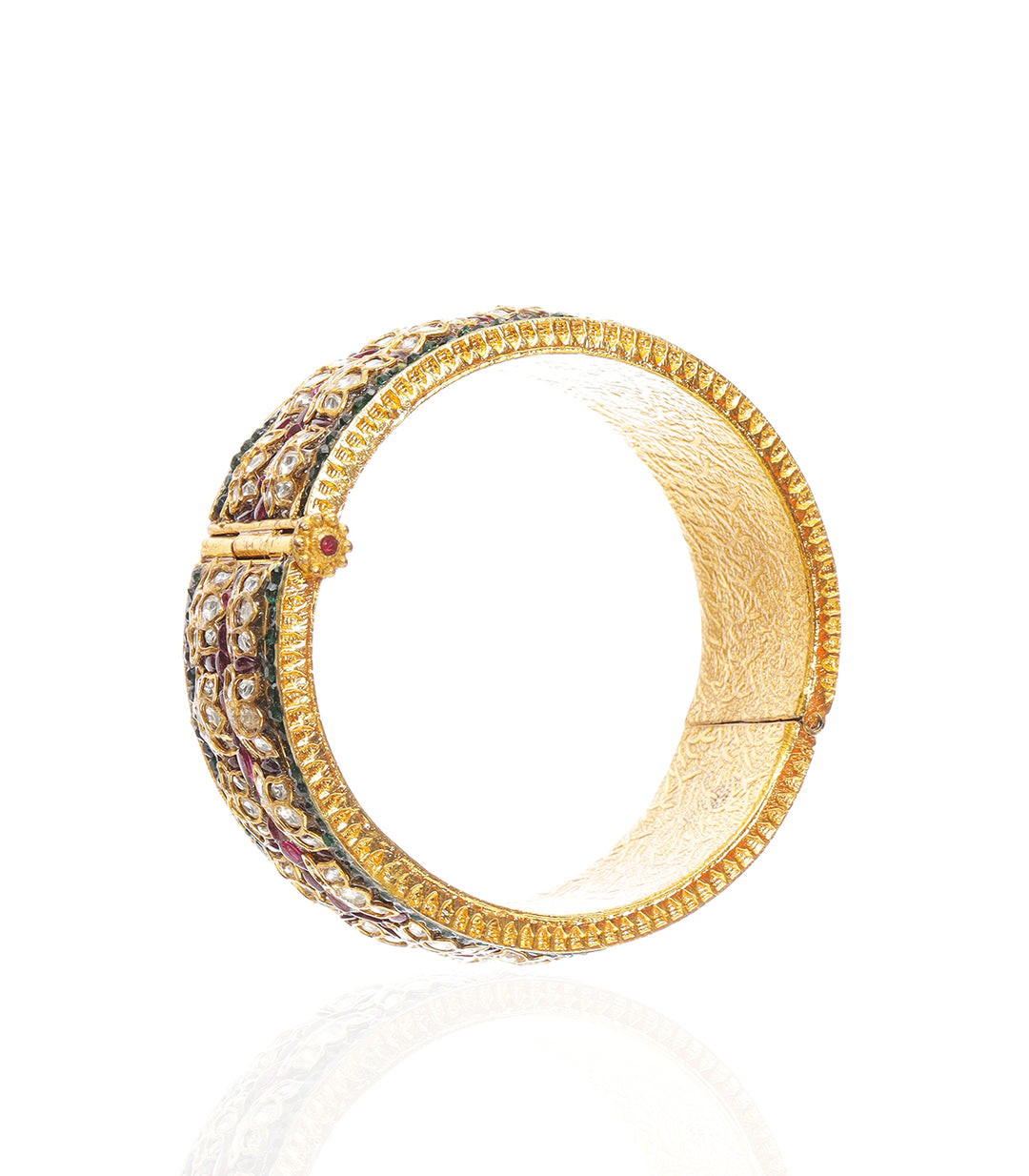 DHRUVI RED KUNDAN BANGLES