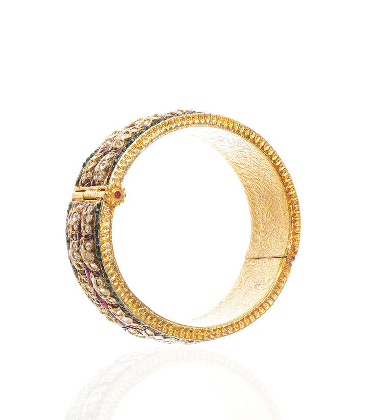 DHRUVI RED KUNDAN BANGLES