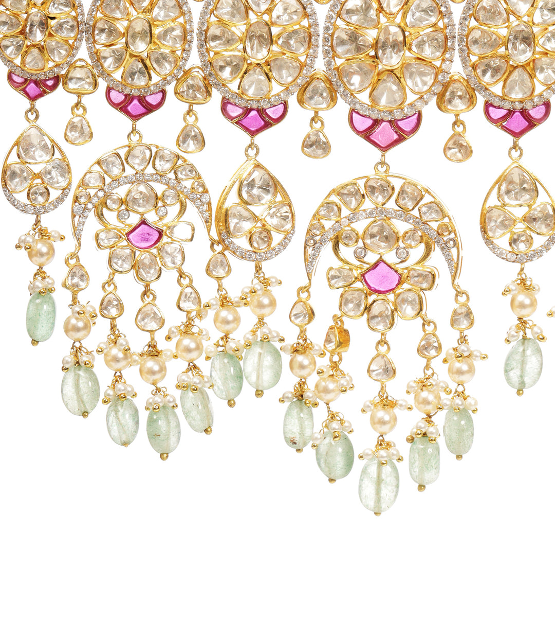 RUDRA GREEN MOISSANITE NECKLACE SET