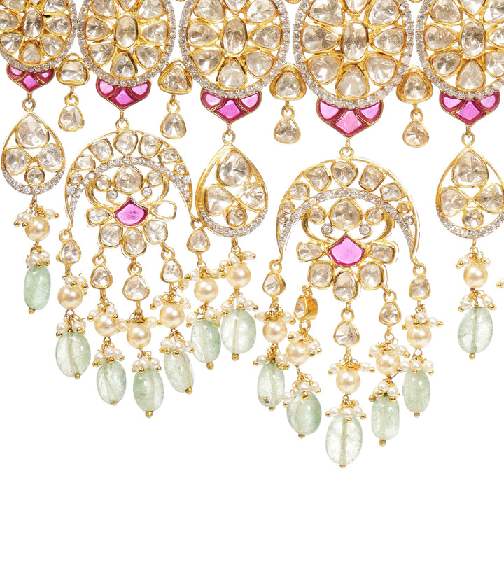 RUDRA GREEN MOISSANITE NECKLACE SET