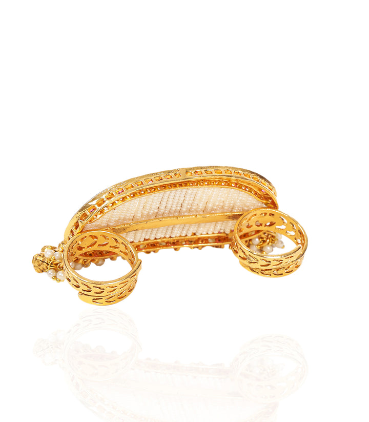 GEETIKA RED & GREEN KUNDAN RING