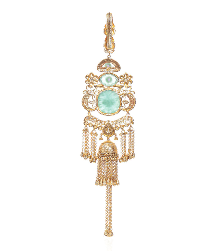 SARIKA RED & GREEN  KUNDAN KEYCHAIN