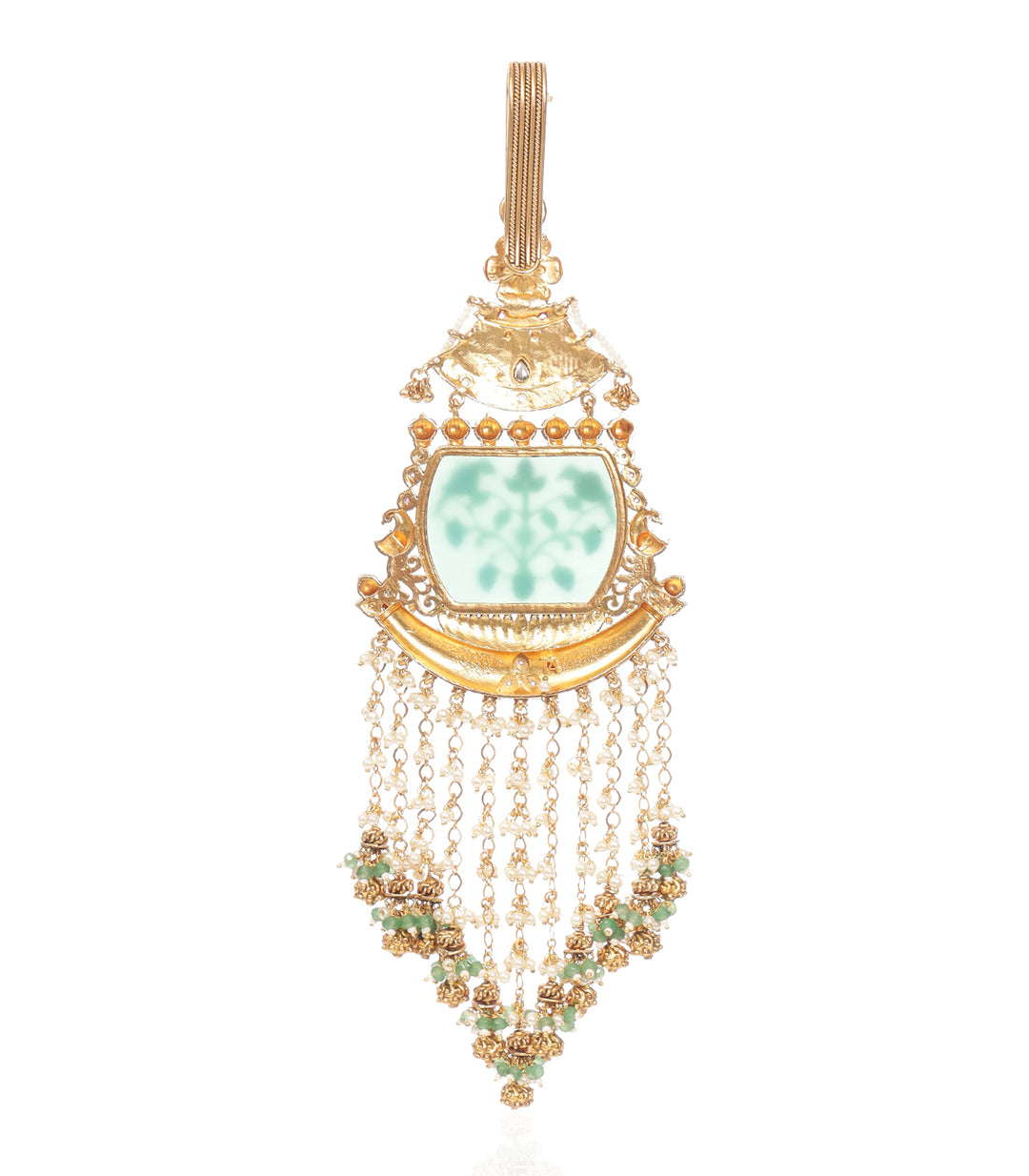 VARNIKA RED & GREEN  KUNDAN KEY CHAIN