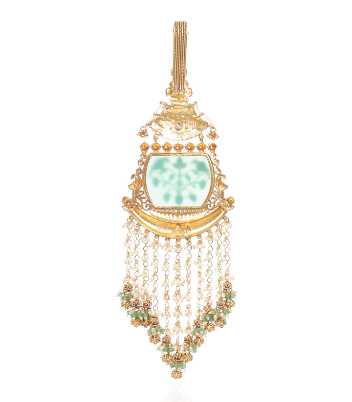 VARNIKA RED & GREEN  KUNDAN KEY CHAIN