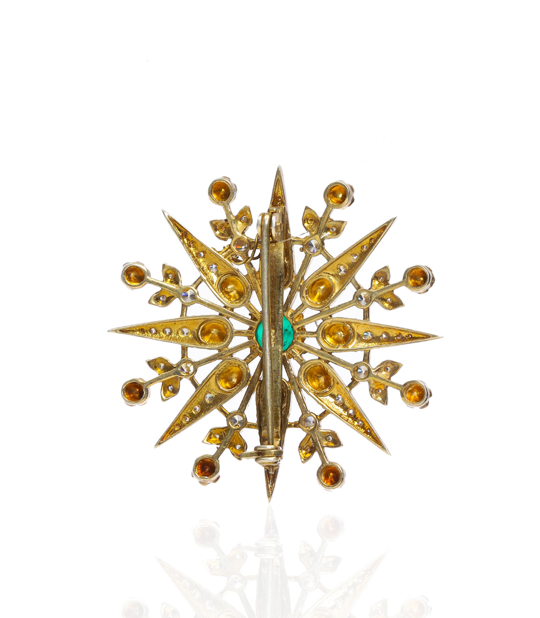 TARANNUM GREEN MOISSANITE BROOCH