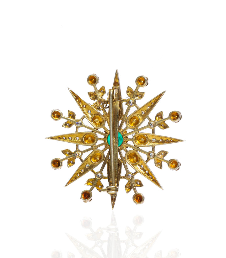 TARANNUM GREEN MOISSANITE BROOCH