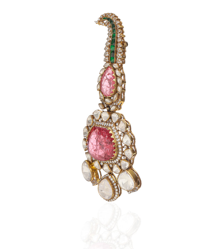 PADMAKSHI PINK MOISSANITE KALGI