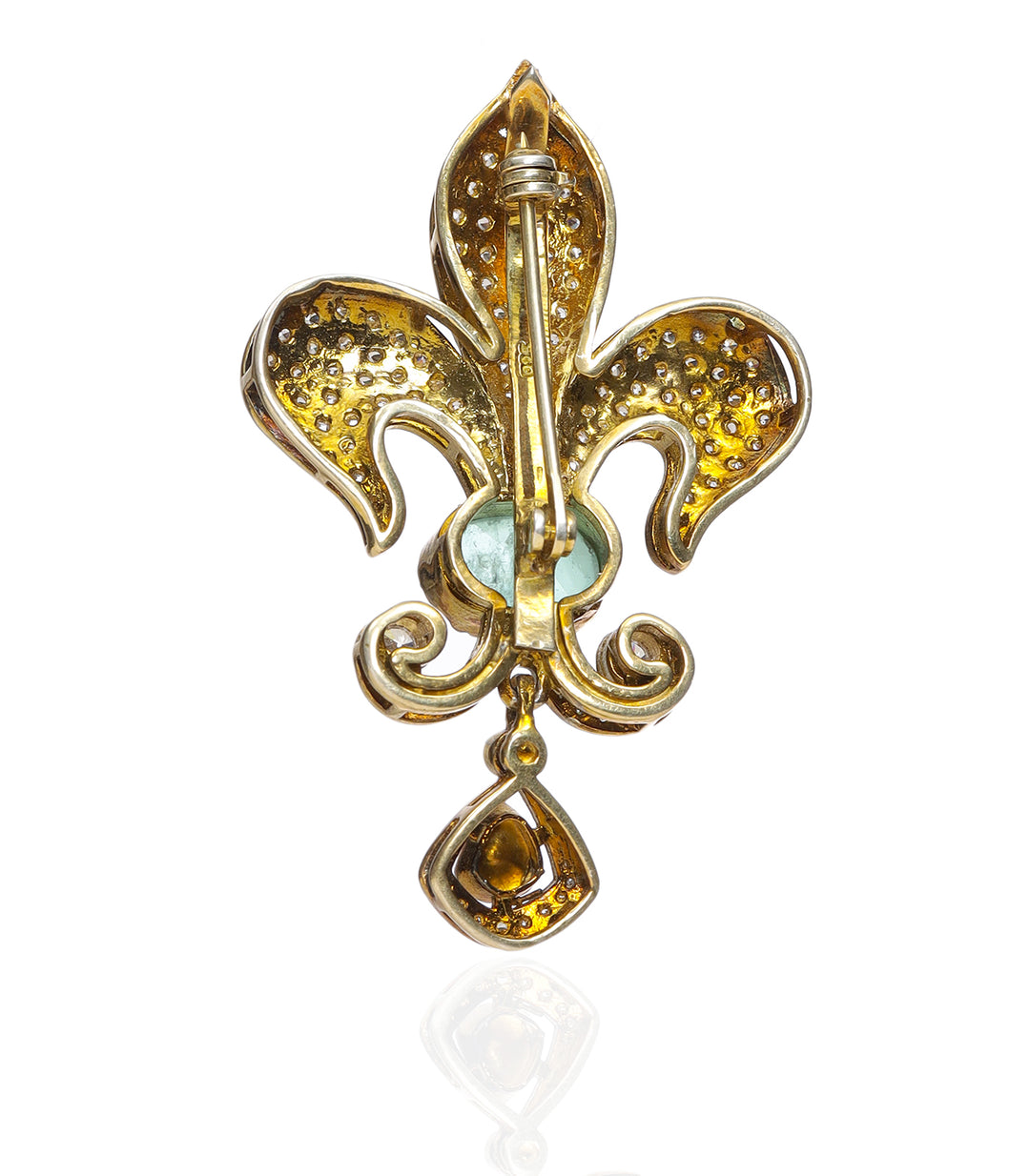 PARNIKA GREEN MOISSANITE BROOCH