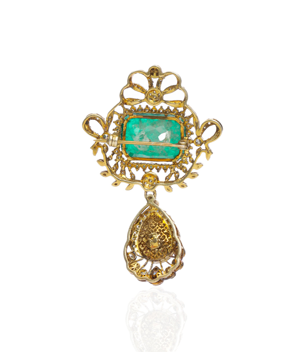 IKANTIKA GREEN MOISSANITE BROOCH