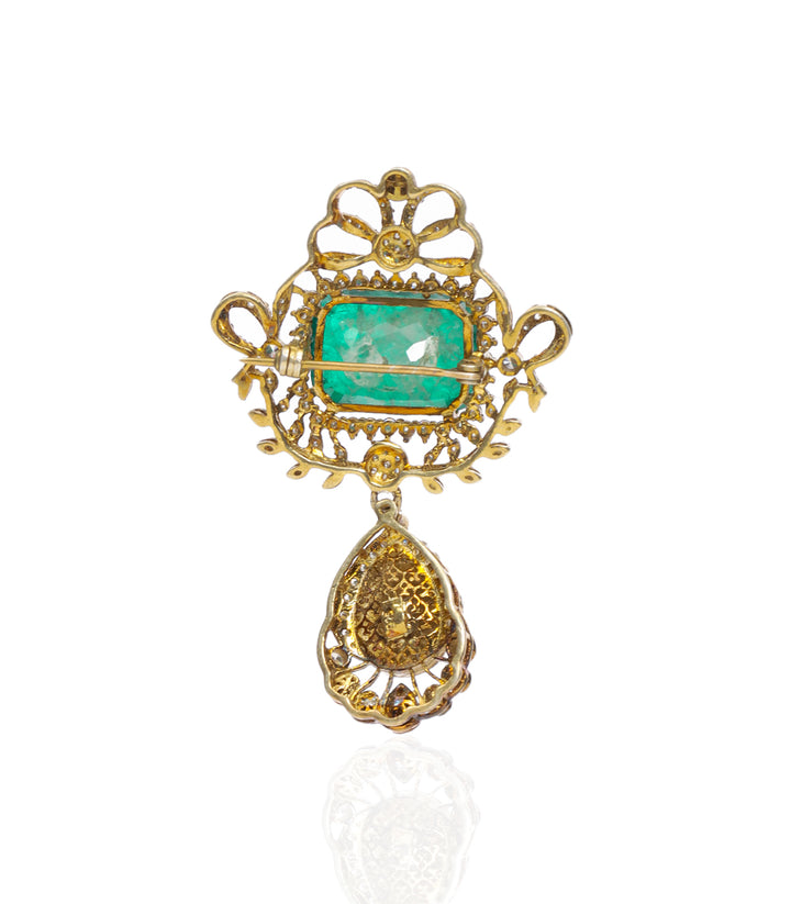 IKANTIKA GREEN MOISSANITE BROOCH