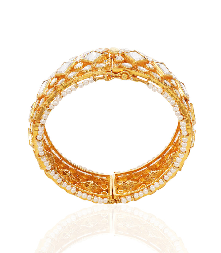 ALISA GOLD PLATED MOISSANITE BANGLES