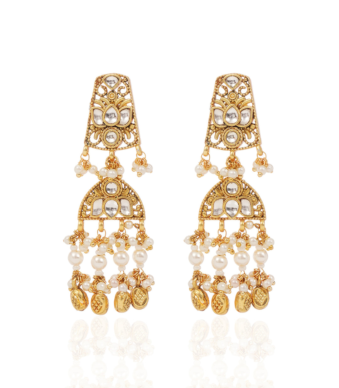 ZALAK WHITE KUNDAN NECKLACE SET