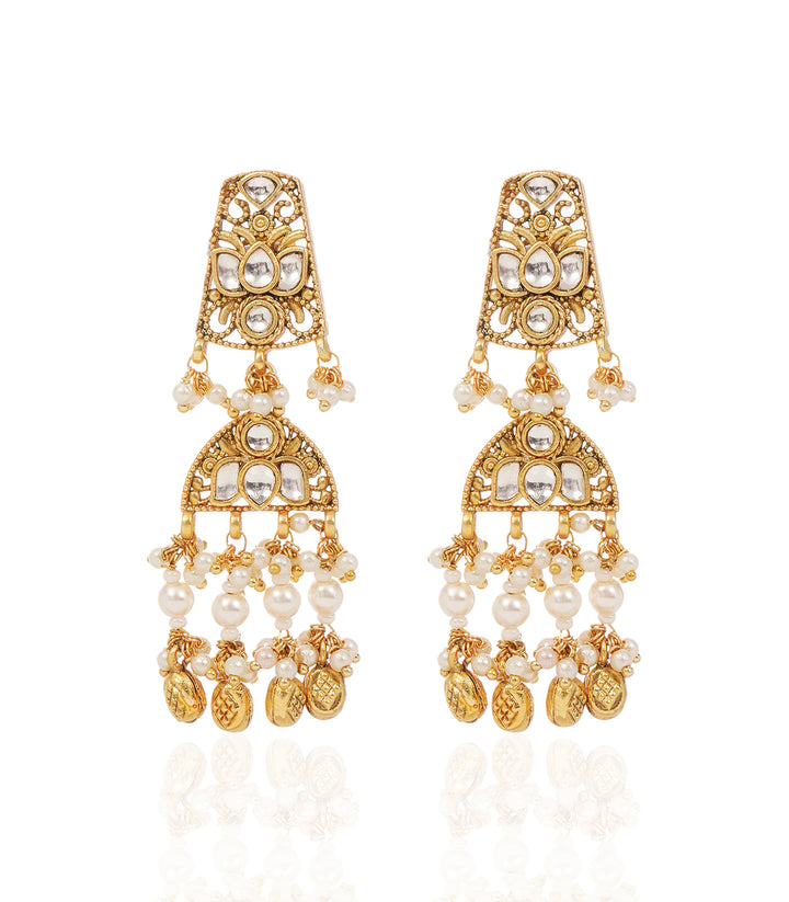 ZALAK WHITE KUNDAN NECKLACE SET