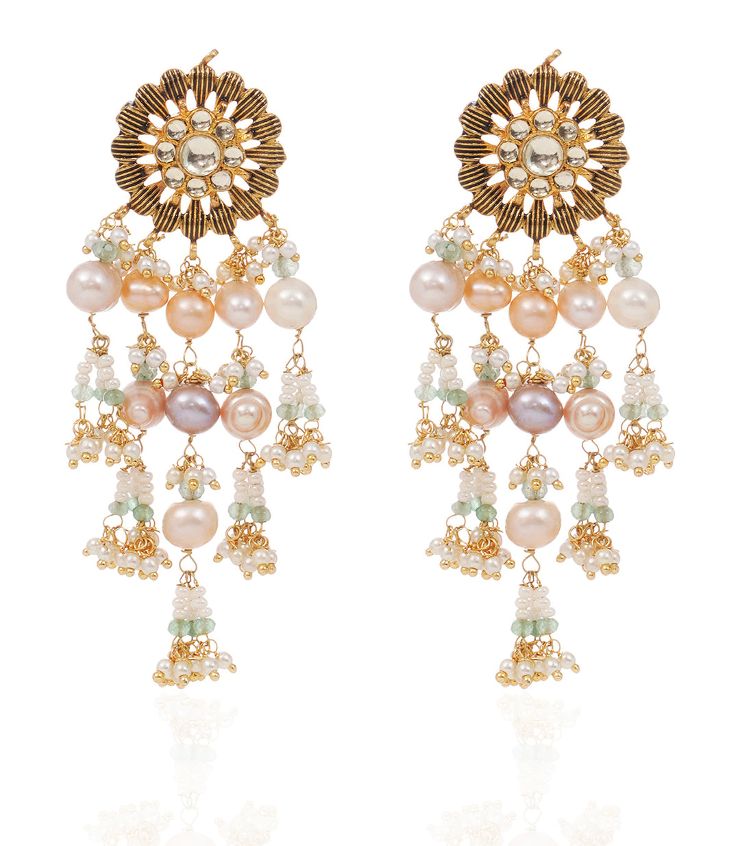 SARITA GOLD PLATED KUNDAN NECKLACE SET