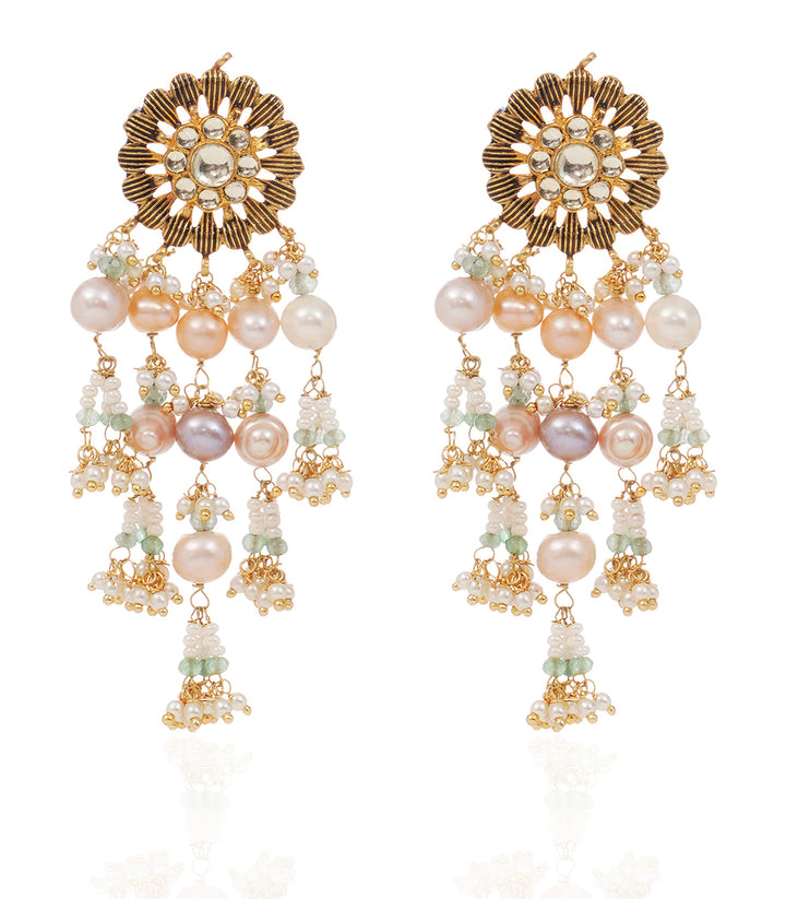 SARITA GOLD PLATED KUNDAN NECKLACE SET