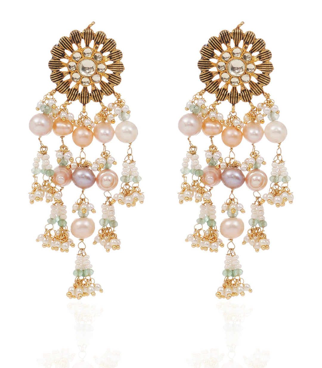 SARITA GOLD PLATED KUNDAN NECKLACE SET
