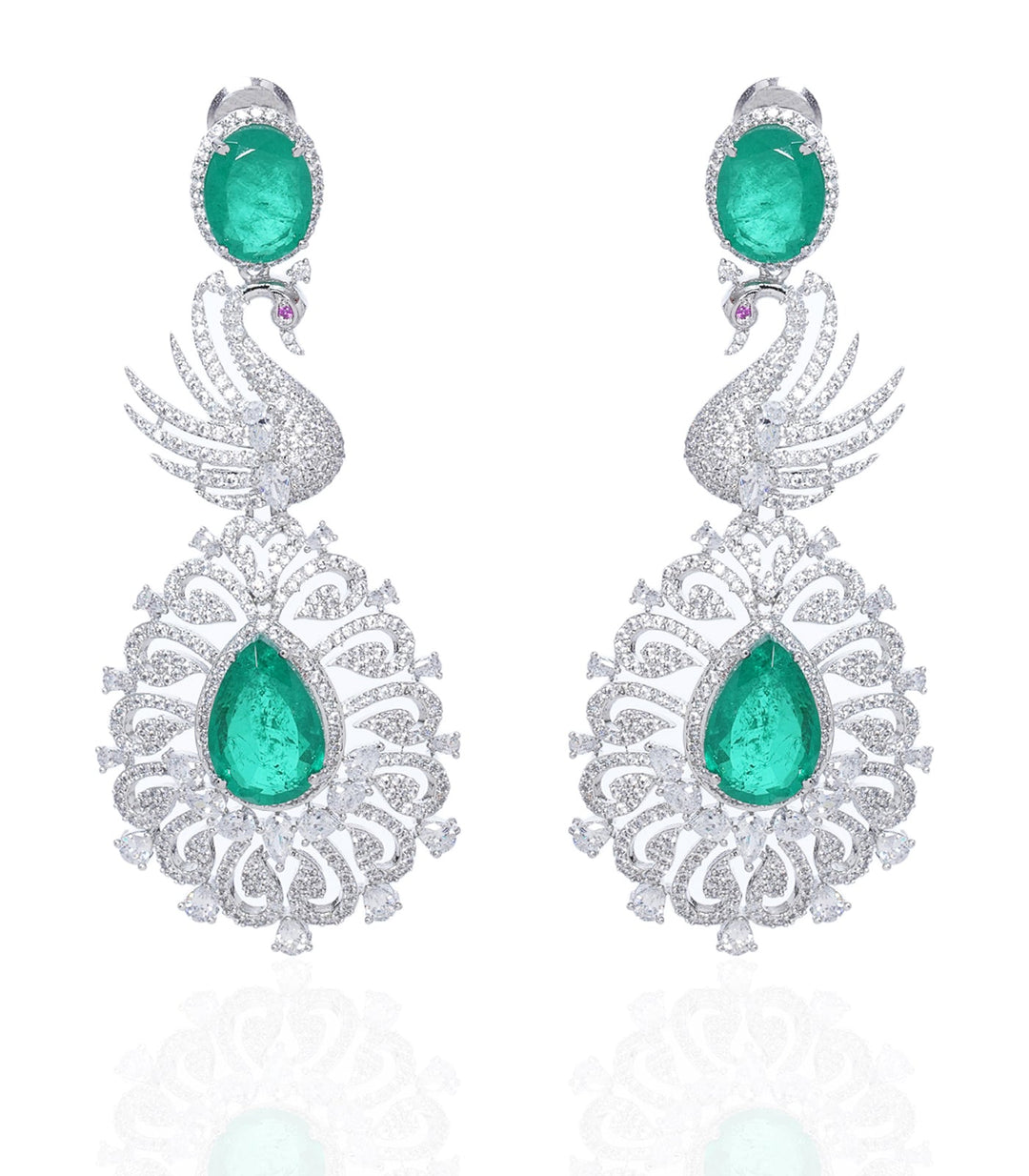 NANCY GREEN ZIRCON LONG NECKLACE